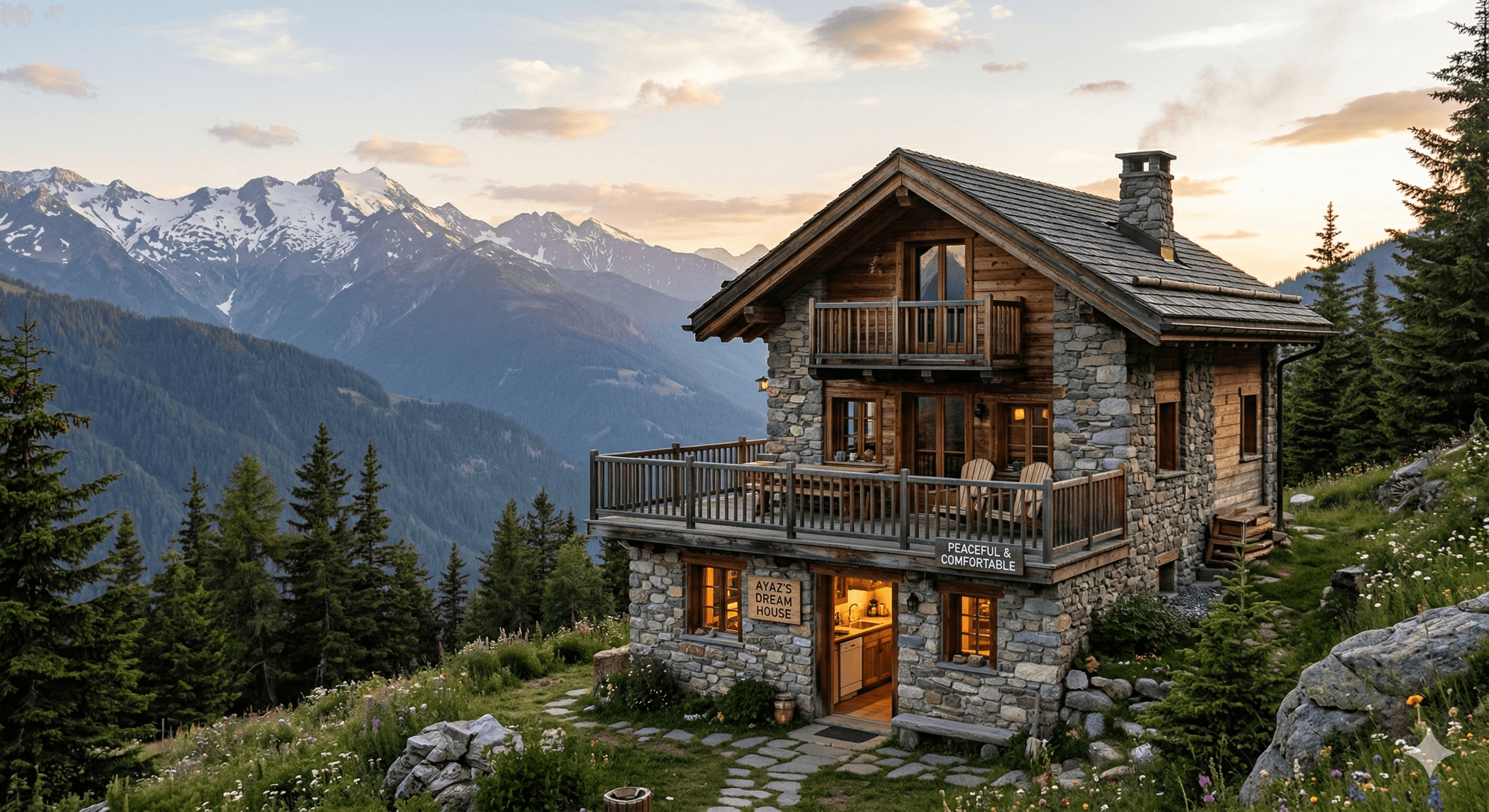 Ayaz's dream house in the mountains